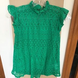 Primark Green Lace Formal Shirt Size 4
